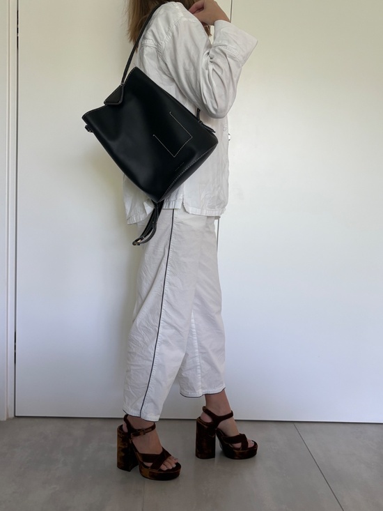 ? Danse Lente Jamie Black Leather Bucket Convertible Backpack main image 9